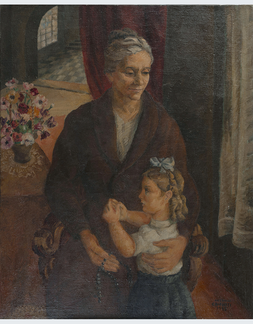 Cuadro de Doña María y Nelita